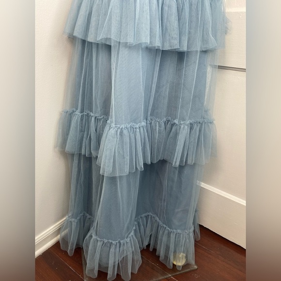 REVELY NWT Frankie Convertible Satin & Tul Le Dress in French Blue - Picture 11 of 15